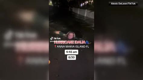 Florida woman goes viral after swimming in flooded waters caused by Hurricane Idalia